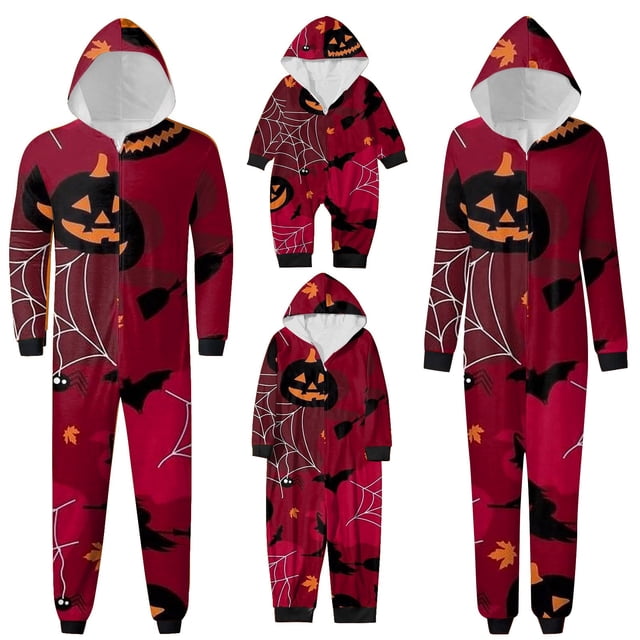 Pyjamas de Noël Assortis pour la Famille, Tenues Assorties Colorées pour un Style Familial Cohésif (Rouge)