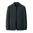 thumbnail image 6 of BRGZLK Mens Lightweight Jacket Stylish Solid Color Long Sleeve Lightweight Ribbed Cuffs Casual Full Zip Coat for Outdoor Casual Hiking Fishing Army Green 4XL, 6 of 7
