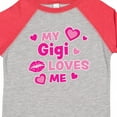 thumbnail image 4 of Inktastic Valentine's Day My Gigi Loves Me Hearts and Lips Boys or Girls Toddler T-Shirt, 4 of 5