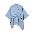 thumbnail image 2 of Dwellite Pashmina Shawl Wraps for Women, Shawls Wraps for Evening Dresses Solid Color Wool Blend Shawl Dressy Light Blue, 2 of 3