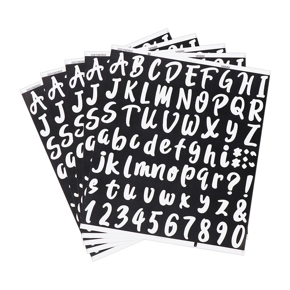 5 Sheets Address Number Window Cars Door Kit Vinyl Letters Numbers