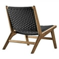 thumbnail image 4 of Modway Saoirse Woven Rope & Wood Accent Lounge Chair in Black and Walnut, 4 of 9