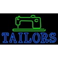 thumbnail image 1 of Tailors Logo LED Neon Sign 13" Tall x 24" Wide - inches, Black Square Cut Acrylic Backing, with Dimmer - Bright and Premium built indoor LED Neon Sign for Storefront., 1 of 7