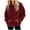 Wine, variant on Jaunzuar Crewneck Sweatshirts Women Solid Color Pullover Sweatshirts Casual Fleece Soft Sweat Shirts with Pockets L