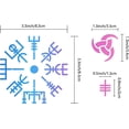 thumbnail image 3 of 2 Styles 6 Metal Wicca Stencil Ogham Runes Viking Symbols Templates Alphabet Letters Reusable Stainless Steel Sigil, 3 of 9