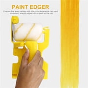 Kezqiaxn Paint Edger Roller Brush, Multifunctional Hand-Helds Cleancut Paint Edger Roller Brush Portable Tool, Rexroth Pole Mountables Paint Edger with Roller and Brush for Room Wall Ceiling Painting