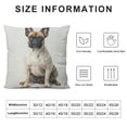 thumbnail image 5 of Throw Pillow Cover ，French Bulldog Square Throw Pillow Cases，Beautiful Funny Adorable Beige Brown Domestic Animal Polyester Throw Cushion Covers for Couch Sofa Chair Bedroom, 5 of 5