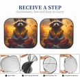 thumbnail image 3 of Yiaed Sunset Flower Meditating Raccoon Print Car Front Windshield Sun Shade,Foldable Anti-UV Car Sunshade for Front Window for Most Vehicles-Small, 3 of 5