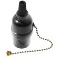 thumbnail image 3 of Pull Chain Light Fixture E26 Ceiling Light Socket Pullswitch Lamp Holder Accessory Home Lighting Sleek Black Design 1Set, 3 of 5