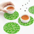 thumbnail image 6 of Bingfone Vintage Green Cucumber Leather Drinks Coasters with Set of 6,Suitable for Home Kitchen,Coffee Cup Coasters Home Gift, 6 of 7