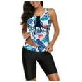thumbnail image 2 of Women Tankini Swimsuit Tummy Control Top With Shorts Two Piece Bathing Suit, 2 of 5