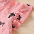 thumbnail image 5 of Wavsuf Girls Outfits 2-Piece, Ruffles Graphic Tunic Tops Stretch Pants Fashion Casual Sets Pink 5T, 5 of 9