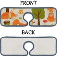 thumbnail image 5 of SKYSONIC Faucet Absorbent Mat 3 Pcs Fox in Forest Kitchen Faucet Splash Catcher Washable Counter Drying Pads Behind Faucet for Kitchen Bathroom, 5 of 7