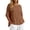 Coffee, variant on Mid Sleeve Tops For Women Loose Solid Color Elbow Length Crew Neck T Shirts Breathable Dressy Casual Blouses Basic Tee Yellow XXL