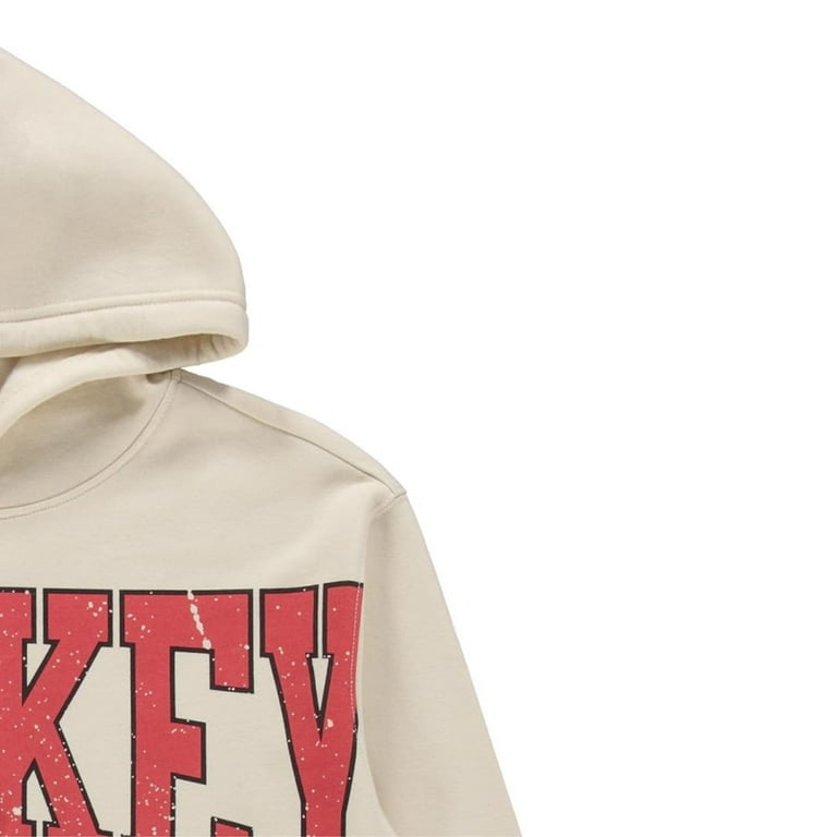 Disney Ladies Mickey Mouse Fashion Hoodie Classic Oversized Printed Sweatshirt Cream M