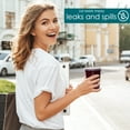 thumbnail image 5 of Rolling Sands 16oz Reusable Plastic Cups with Lids, 6 Pack, USA Made; BPA Free Clear Tumblers, Includes 6 Reusable Straws; Dishwasher Safe, 5 of 9