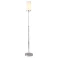 thumbnail image 3 of HomeRoots 523379 66 in. Nickel Torchiere Floor Lamp with White Frosted Glass Drum Shade, 3 of 8