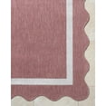 thumbnail image 6 of Hauteloom Varro Living Room, Bedroom Patio Outdoor Area Rug - Traditional - Dark Pink, Cream - 2'4" x 3'9", 6 of 6