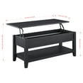 Mainstays Lift Top Coffee Table with Storage Shelf, Black wood finish