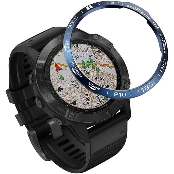 KOMI Stainless Steel Bezel Ring Compatiable with Garmin Fenix 6 Watch, Watch Ring Protective Case Cover Screen Protector Compatiable for Garmin Watch Accessory