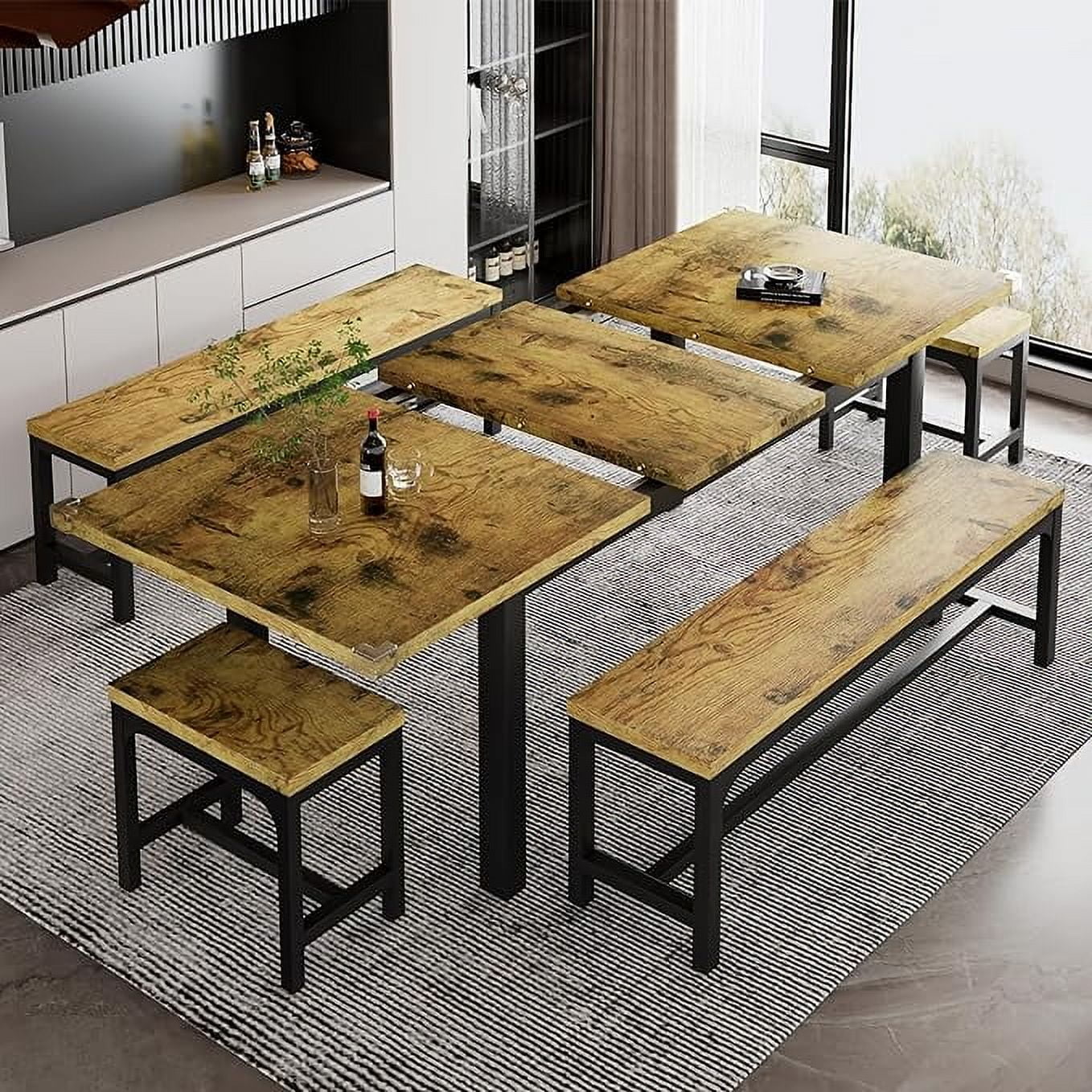 NEIGHBORHOOD × HXO / W-MODULAR TABLE SET brown-aoibox-bar-table-sets-