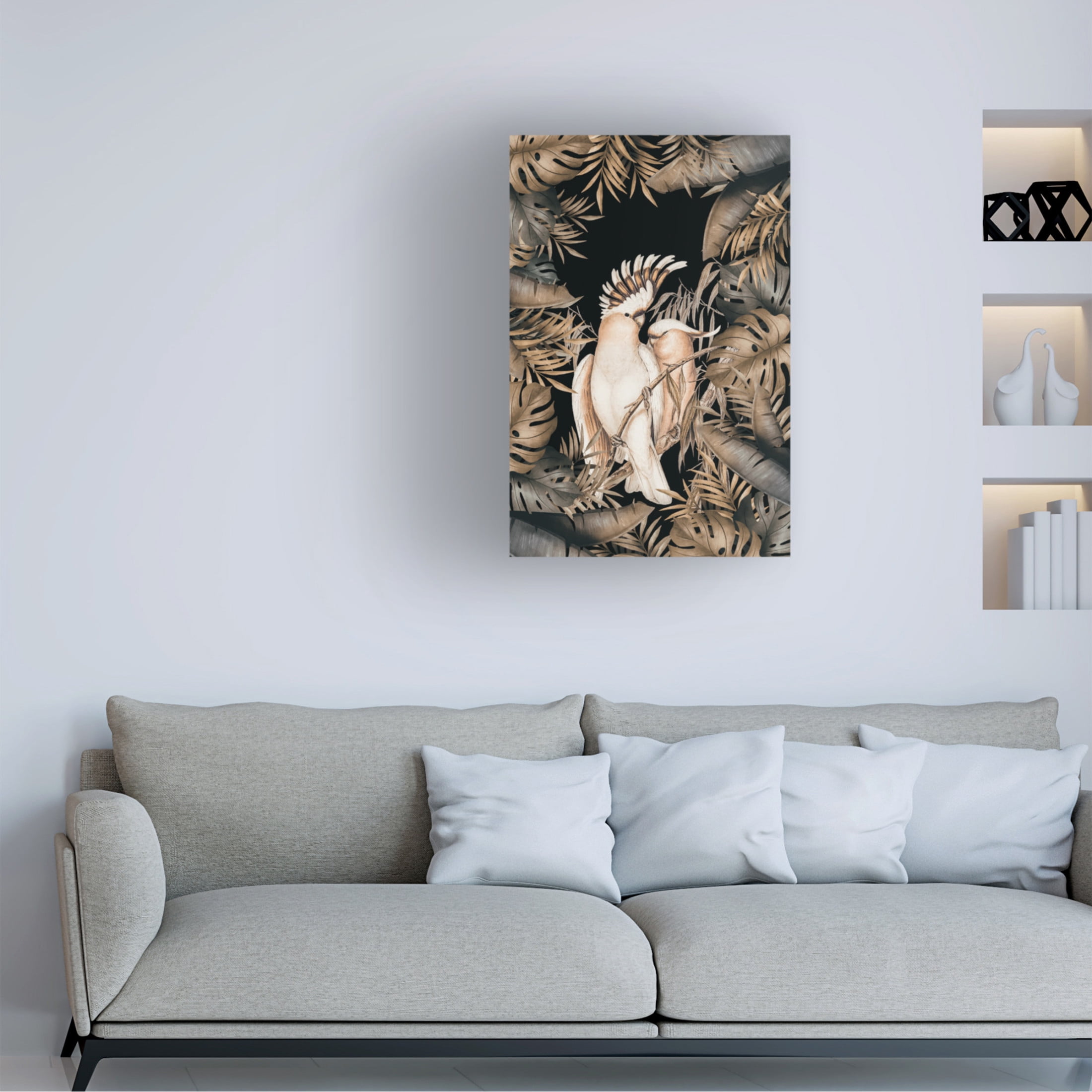Trademark Fine Art Andrea Haase  Jungle With Cockatoos Canvas Wall Art