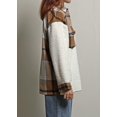 thumbnail image 3 of Chouyatou Women's Flannel Button Down Fleece Jacket Fall Fuzzy Plaid Blouse Jacket Winter Lightweight Coats, 3 of 5