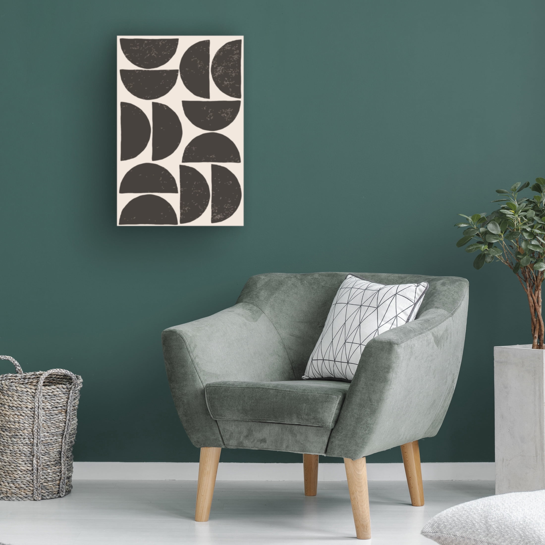 Trademark Fine Art jay stanley  Minimal Circles 1 Canvas Wall Art