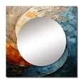 thumbnail image 2 of Designart "compositiond Spiral" Abstract Square Mirror For Wall Decor - Large Teal Square Printed Wall Mirror Art - Square Transitional Mirror - Wall Mounted Square Large Mirror, 2 of 5