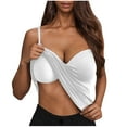 thumbnail image 2 of Abomasnow Womens Camisole Tank Tops with Built in Bra Slim Fit Adjustable Spaghetti Strap V Neck Yoga Cami Tops S-2XL, 2 of 6