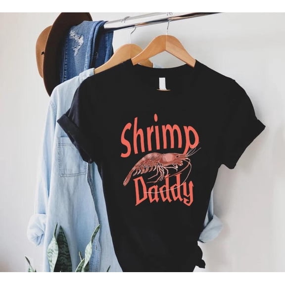 DeliFri Shrimp Daddy T-Shirt: Seafood Lover Dad Gift