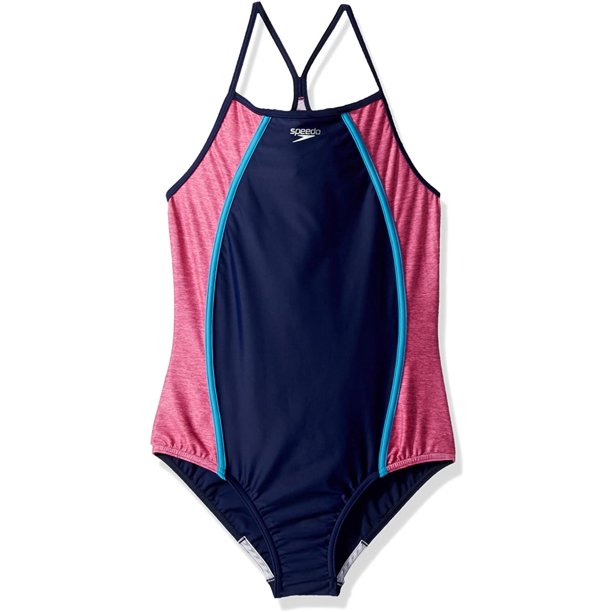 Speedo Girl S Swimsuit One Piece Thin Strap High Neck Polyester 18 Spandex By Visit The Speedo Store Walmart Com Walmart Com