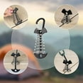 thumbnail image 6 of 12PCS Tent Stakes Aluminum Deck Tie Down, Deck Anchor Pegs, Tent Rope Tighteners with Spring Buckle Black,12 x Tent Stakes,Black, 6 of 7