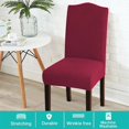 thumbnail image 6 of Chair Slipcover, AUCHEN Super Stretchy Dining Chair Covers Set of 2, Parsons Chair Protector Covers Chair Covers for Dining Room, Furniture Protector Covers for Restaurant Hotel Ceremony (Wine Red), 6 of 9