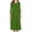 A02004-Green, variant on TIANEK Plus Size Sundress 3/4 Sleeve Solid Color Midi Sun Dress Slim Long Dresses for Girls