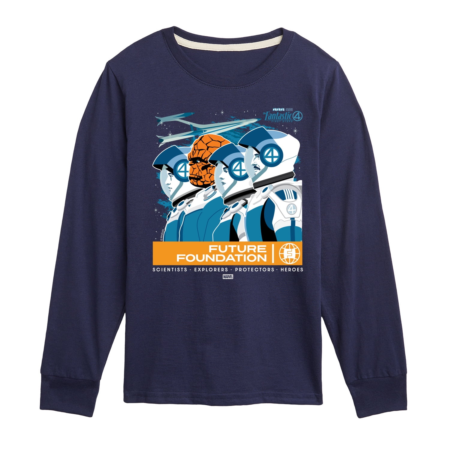 Fantastic Four - Retro Poster Long Sleeve Graphic T-Shirt