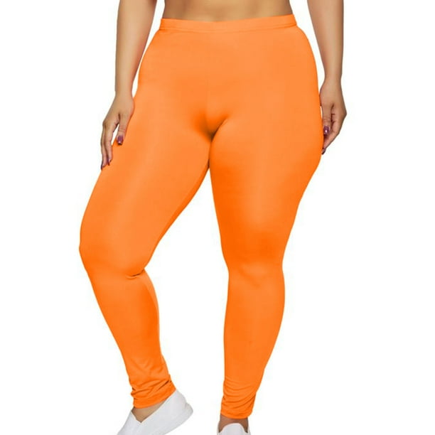 ESSSUT Women Pants Clearance Women'S Trends Slim Stretch Tight Solid Color  Leggings Orange S 
