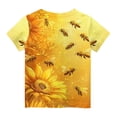 thumbnail image 4 of HVOBBTY T-shirt Décontracté à Manches Courtes Respirant pour Tout-Petits, T-shirt Imprimé à Manches Courtes Col Rond Demi-Manches Décontracté Polyvalent Jaune, 9 Ans, 4 of 5