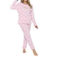 thumbnail image 1 of Womens Pajama Set Cosy & Soft Ladies Pajamas Loungewear Nightwear PJ Sleepwear Sets Pink Heart Print 20-22, 1 of 2