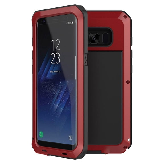 Gorilla Aluminum Metal Samsung Galaxy S8 Case (Red) Heavy Duty Military Grade Shockproof and Scratch Resistant Protection, Rugged Outdoor Travel