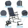 thumbnail image 4 of Lacoo Zero Rocking Gravity Chair with Headrest Pillow Folding Recliner Foldable Lounge Chair for Poolside, Lawn and Patio, Blue, 4 of 7