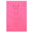 thumbnail image 1 of Plantilla de uñas con efecto florístico 3D, patrón de flor de mariposa rosa TFixol  plantilla de uñas, 1 of 7