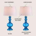 thumbnail image 3 of JONATHAN Y Genie 28.5" Glass LED Table Lamp, Night Blue (Set of 2), JYL1061C-SET2, 3 of 6