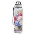 thumbnail image 2 of BZSMCE Sport Bottle Vibrant Floral Bouquet Outdoor sports Water Bottle Size: 10.4x3in, 2 of 7