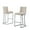 Cream, variant on Velvet Counter Height Chairs in Black Velvet and Silver Chrome (Set of 2)