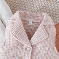 Bearichfupo Fashion Girls Fashionable Lattice Printed Vest Suit Jacket