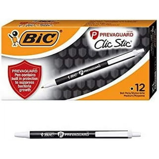 Bic PrevaGuard Gel-ocity Gel Pen, Medium Point (0.7mm), Black, 12-Pack