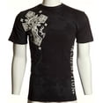 thumbnail image 4 of ARCHAIC by AFFLICTION Black FATAL COURSE Short Sleeve Slim Fit Y2K T-shirt NWT, 4 of 9