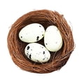 thumbnail image 6 of Mini Easter Faux Bird Nests with Speckled Eggs - Cute Artificial Nest Egg Decor, Festive Spring Easter Ornament for Home Tabletop, Porch & Yard Decoration, 6 of 8