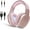 Pink, variant on iJoy Ultra Over-Ear Wireless Bluetooth Headphones, Noise Canceling, Built-in Mic, Aux Backup, 10 H Playtime, Comfortable Design – Great Travel Gift